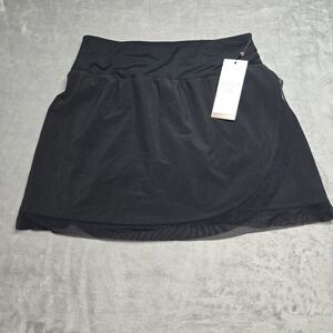 Calia High Rise Performance Skort XS Black Athletic Tennis Golf Skirt Shorts NWT